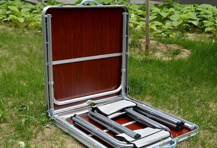 Стол чемодан алюминиевый раскладной для пикника, туризма + 4 стула