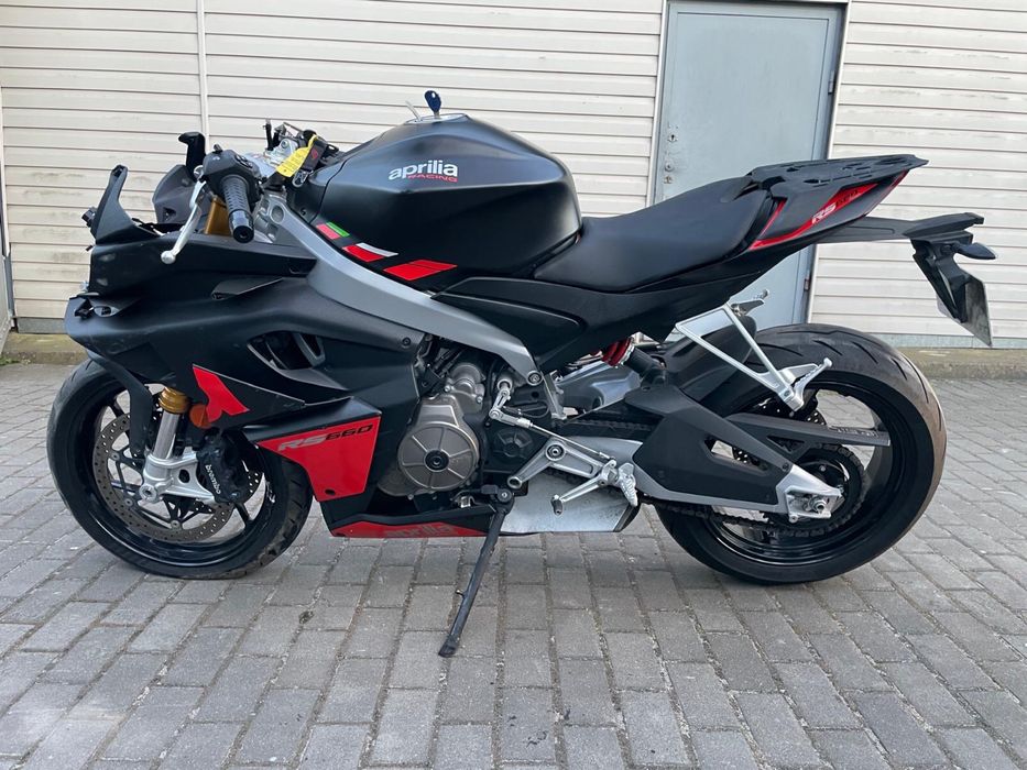 Aprilia 660 RS 2023 Silnik Wydech Tłumik Felga Tył Przód Siedzenie