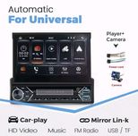 Магнітола з висувним екраном 1din (CarPlay - AndroidAuto)
