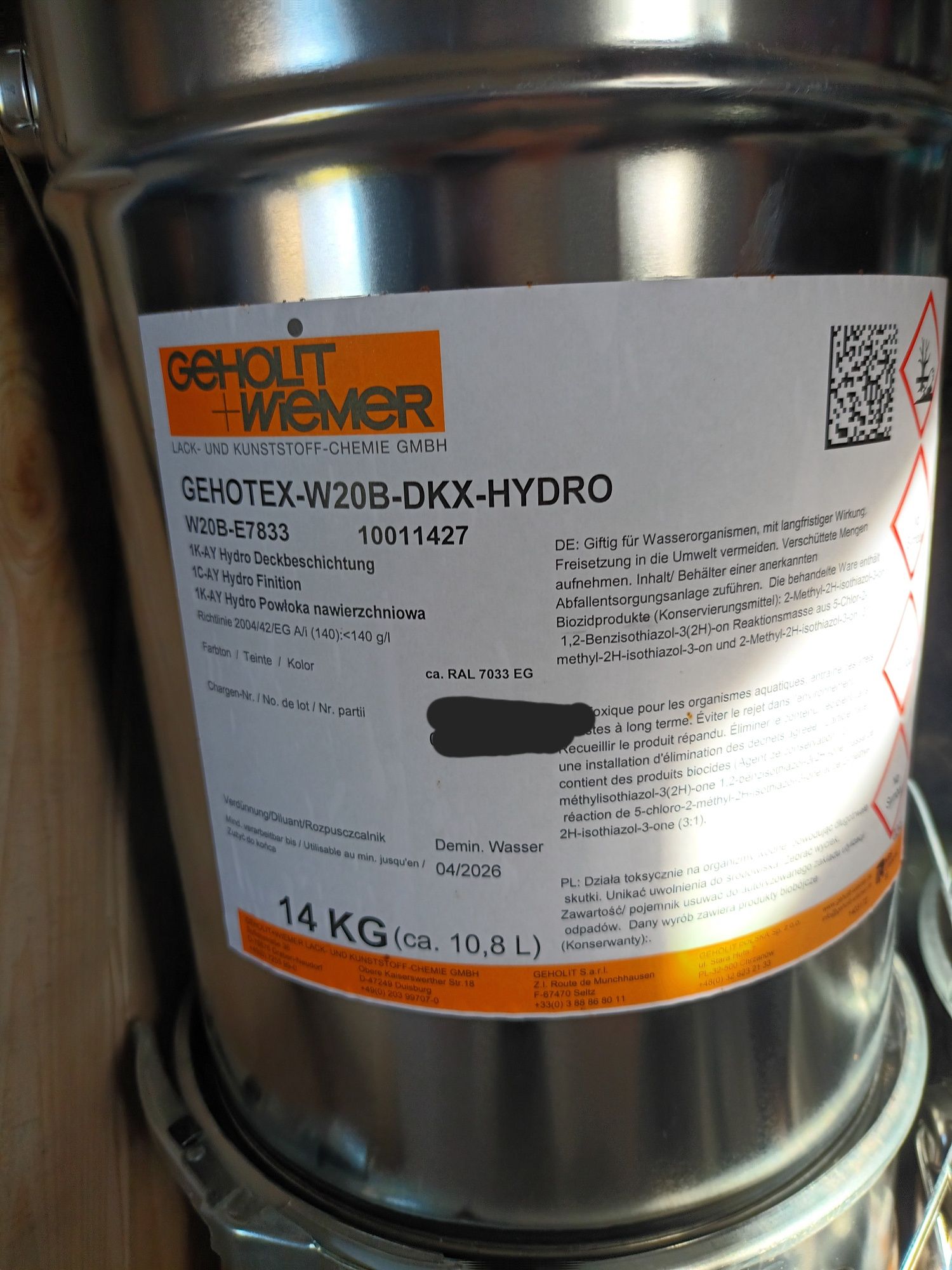 Farba antykorozyjna 16l oraz 11l