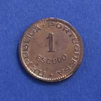Angola - moeda 1 escudo 1953