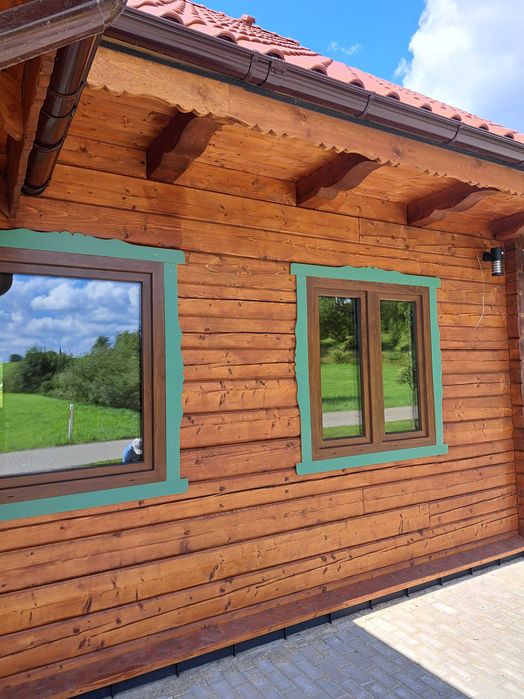 Domy drewniane szkieletowe sauny tarasy altany wiaty ogrody zimowe