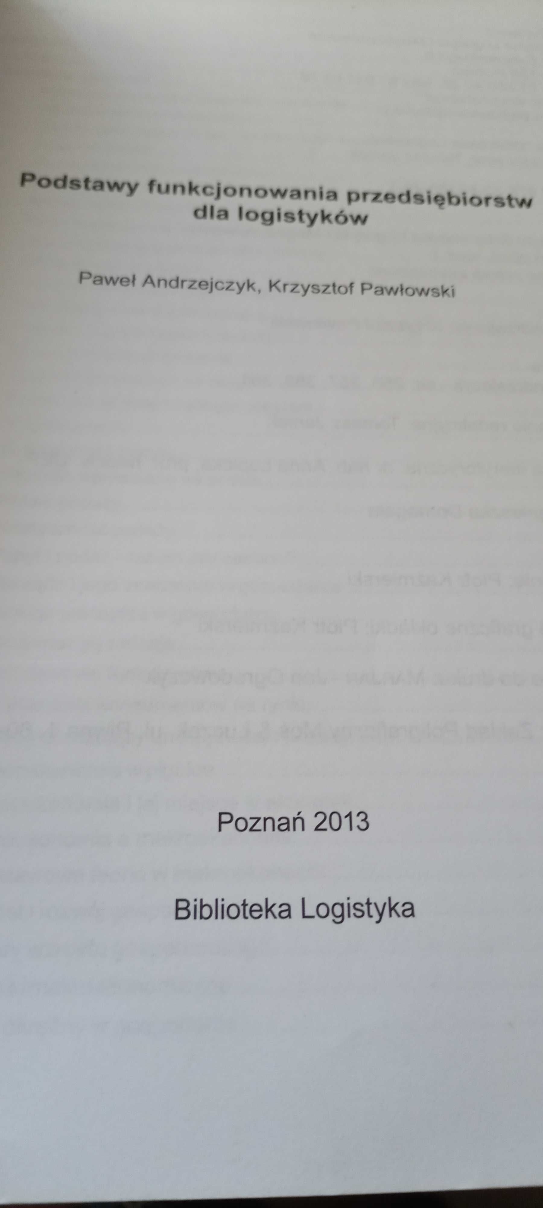 Podstawy funkcjonowania przedsiębiorstw dla logistyków