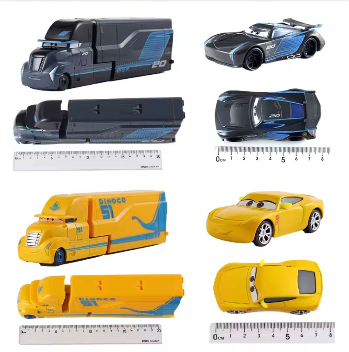 Набір машинок Тачки Cars Трейлер автовоз Шторм Storm Круз Cruz