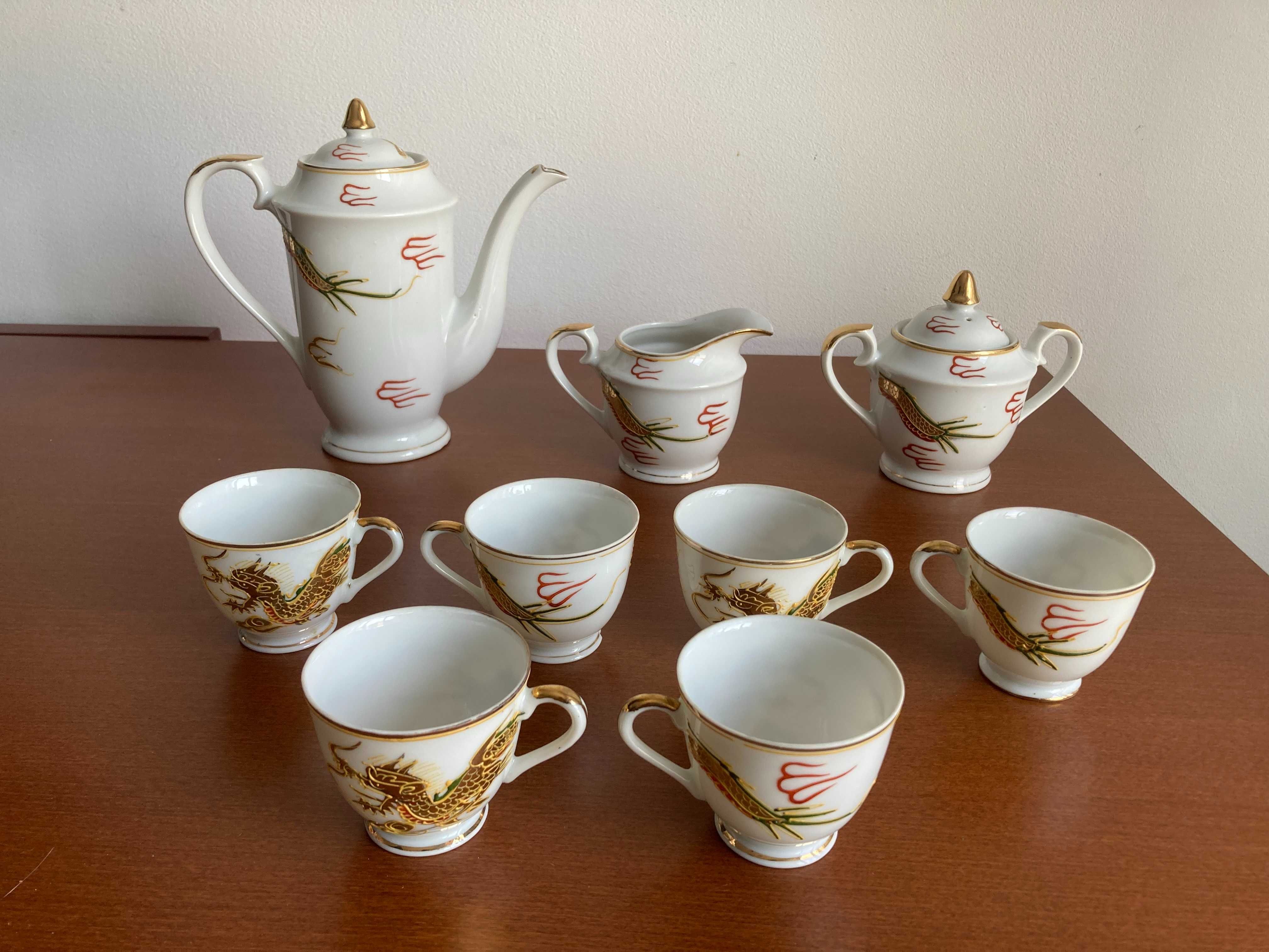 Serviço de Chá Dragão - porcelana