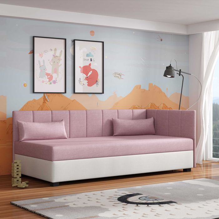 Tapczan z materacem jednoosobowy Łóżko jednoosobowe Wersalka Kanapa