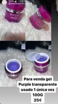 Gel e Pó de acrílico purple