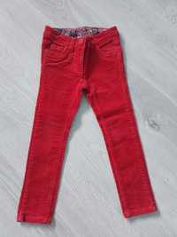 104 spodnie sztruksowe dziewczynka czerwone slim rurki sztruks