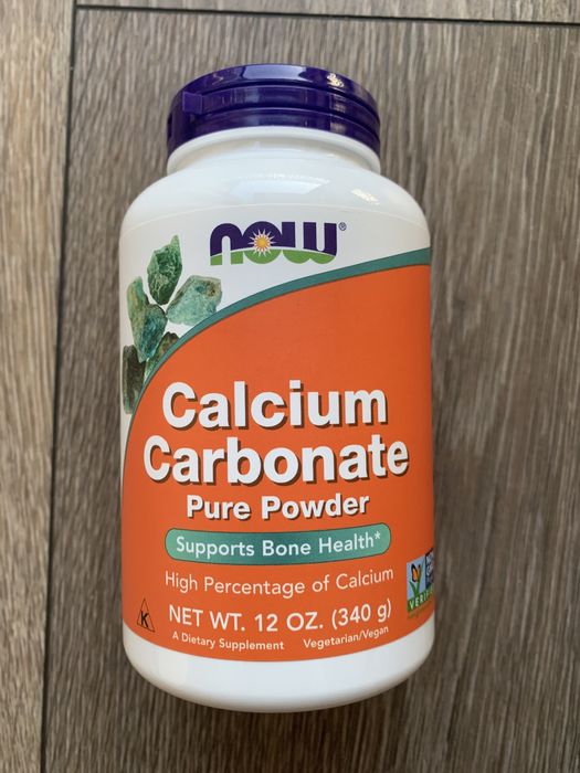 Now Foods Calcium Carbonate pure powder, proszek wapniowy, 340g