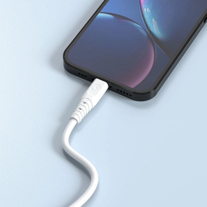 Dudao kabel przewód USB - USB Typ C 6A 1 m biały