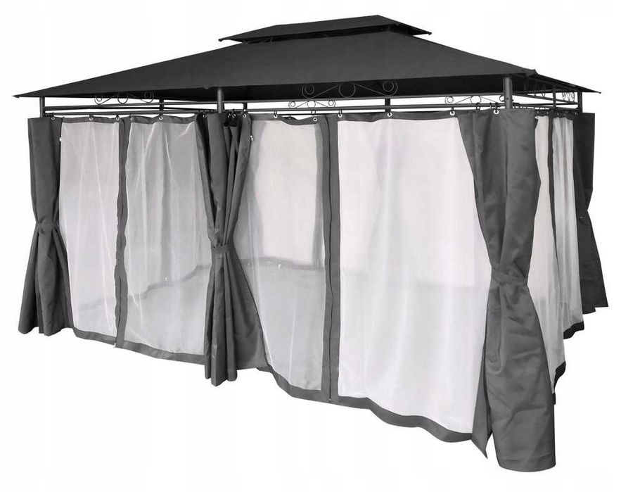 Nowy pawilon ogrodowy, altana/pergola Gardenline z zasłonami bocznymi