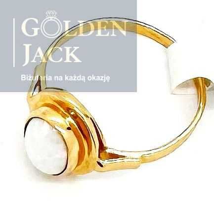 Złoty pierścionek z Opalem złoto pr. 585 rozmiar 13 waga 2,22 g