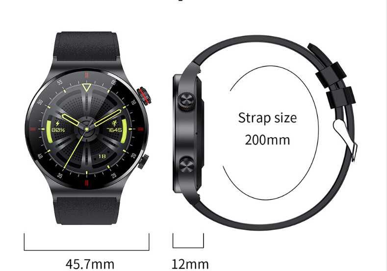 Lige Smartwatch zegarek wodoodporny dotykowy+PASEK