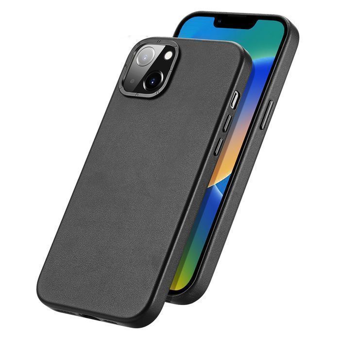 Etui Skórzane Dux Ducis Grit do iPhone 14 Plus, Czarny