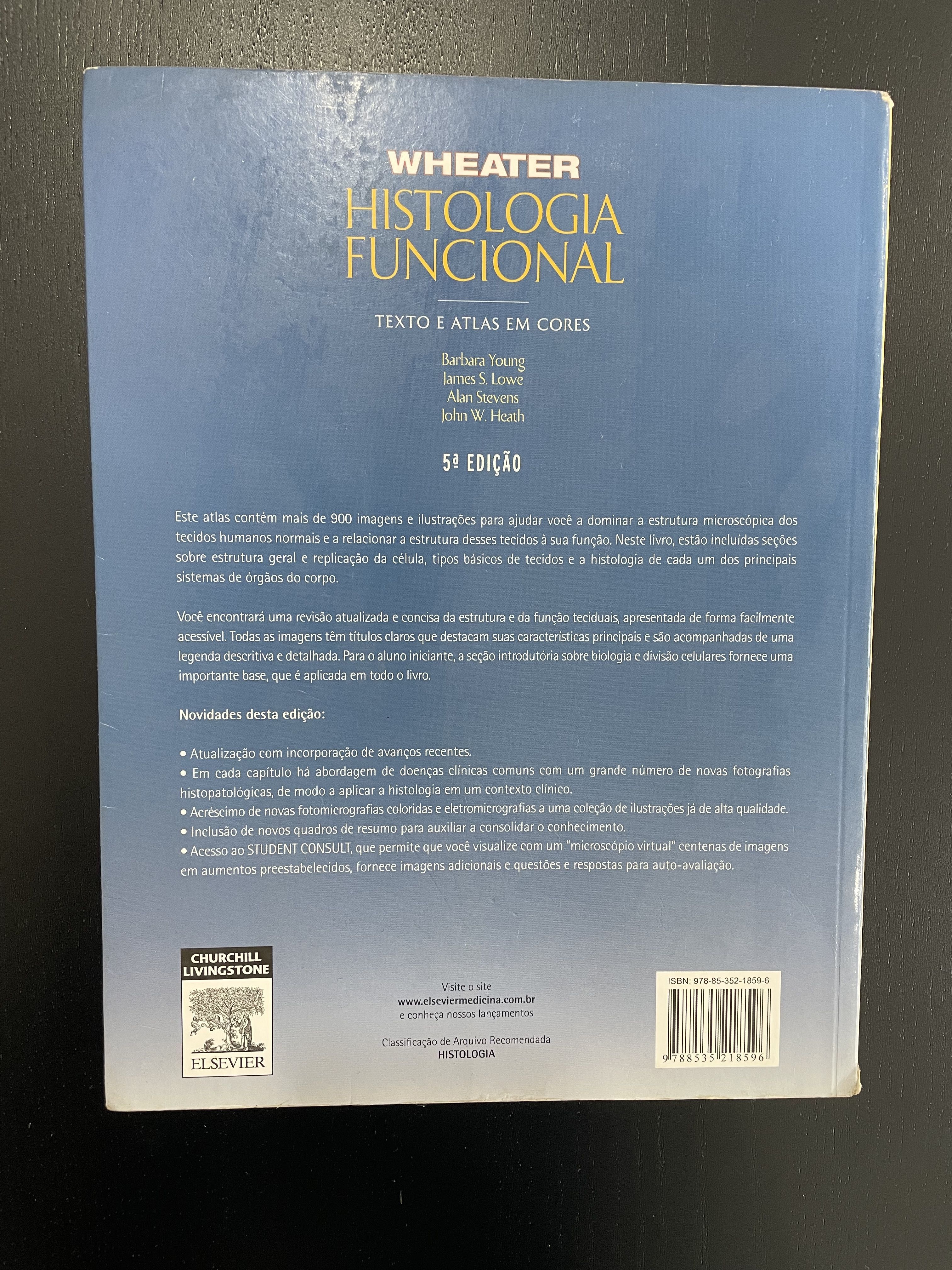 Livro ''Histologia Funcional'' de Wheater (tradução da 5ª edição)