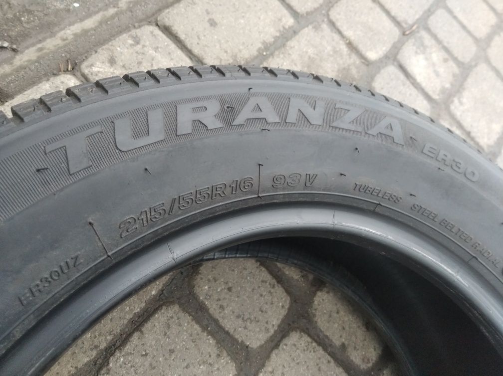 215/55 R16 Bridgestone Turanza ER30 одна шина розпаровка одиночка