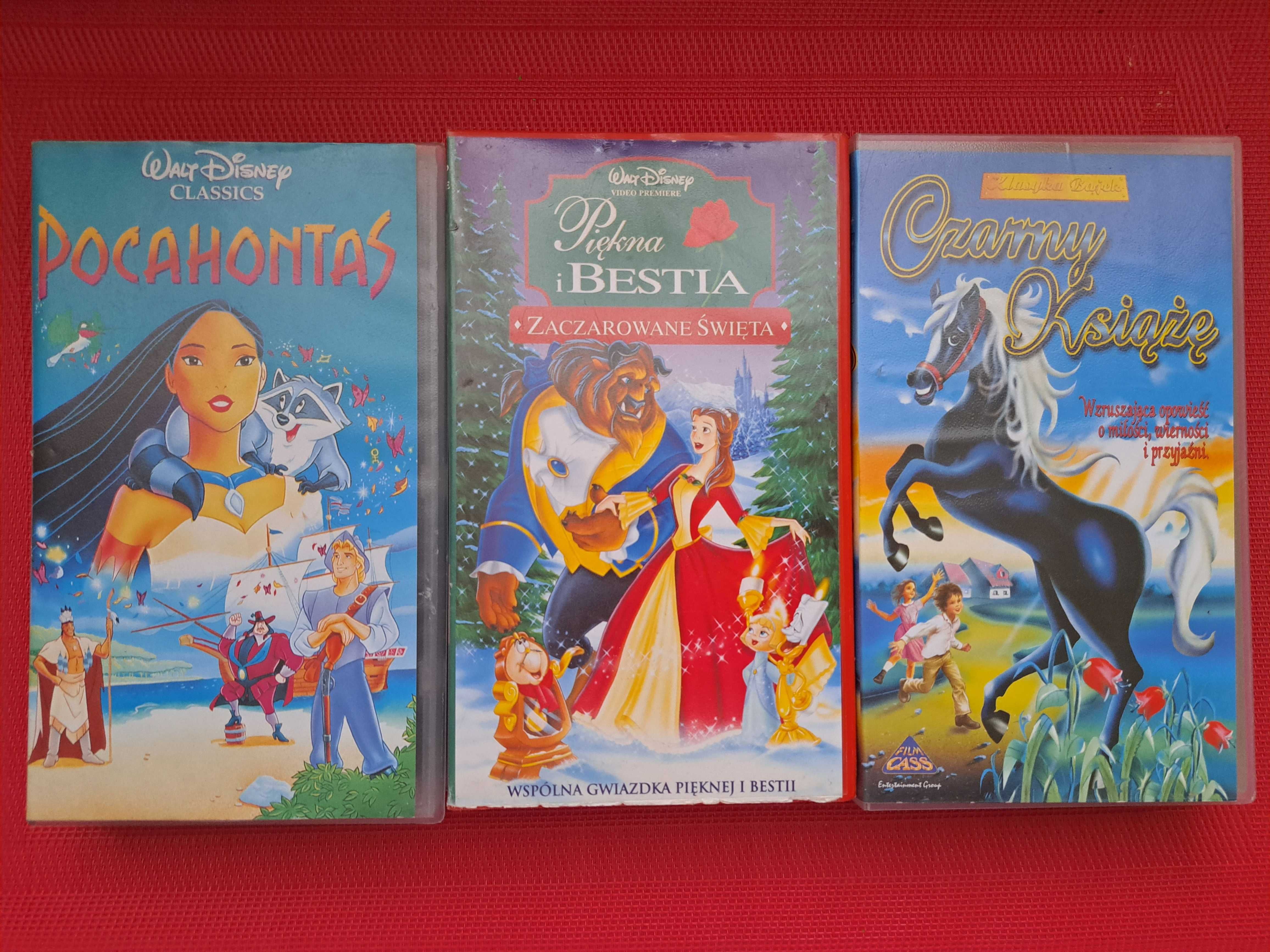 Pocahontas Piękna i Bestia Czarny Książę kaseta VHS