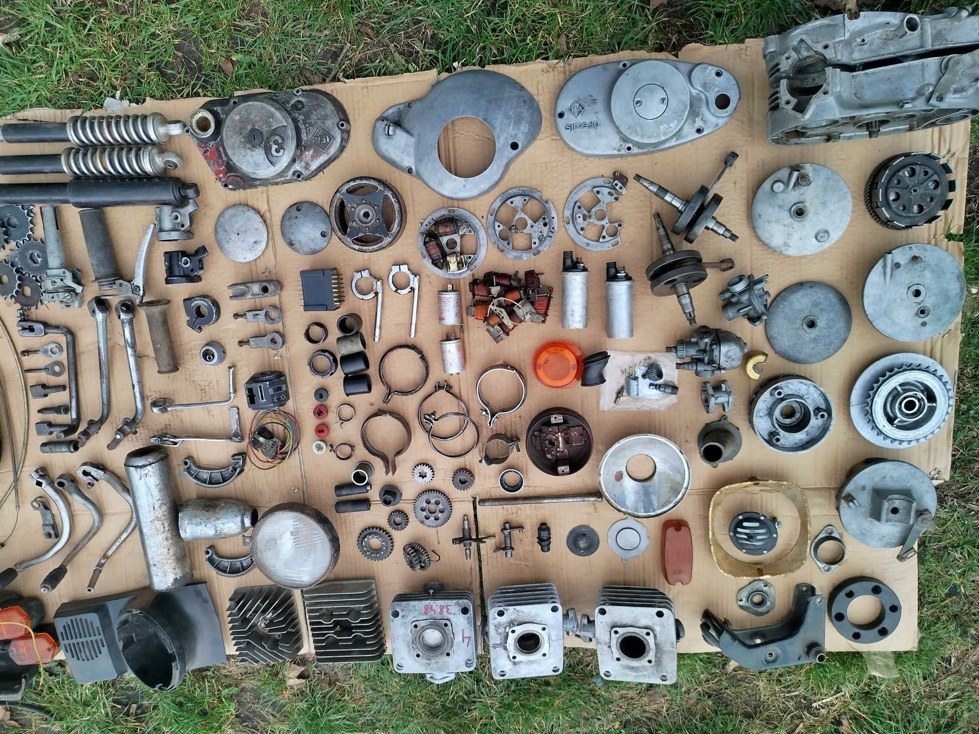 SIMSON cylinder kartery amortyzatory obejma bęben magneto manetka