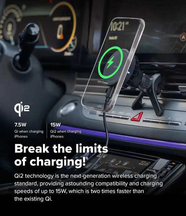 Магнитный автодержатель Ringke Qi2 Peltier Magnetic Car Charger Mount