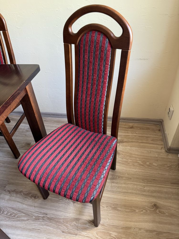 Stół + 6 krzeseł drewno lite