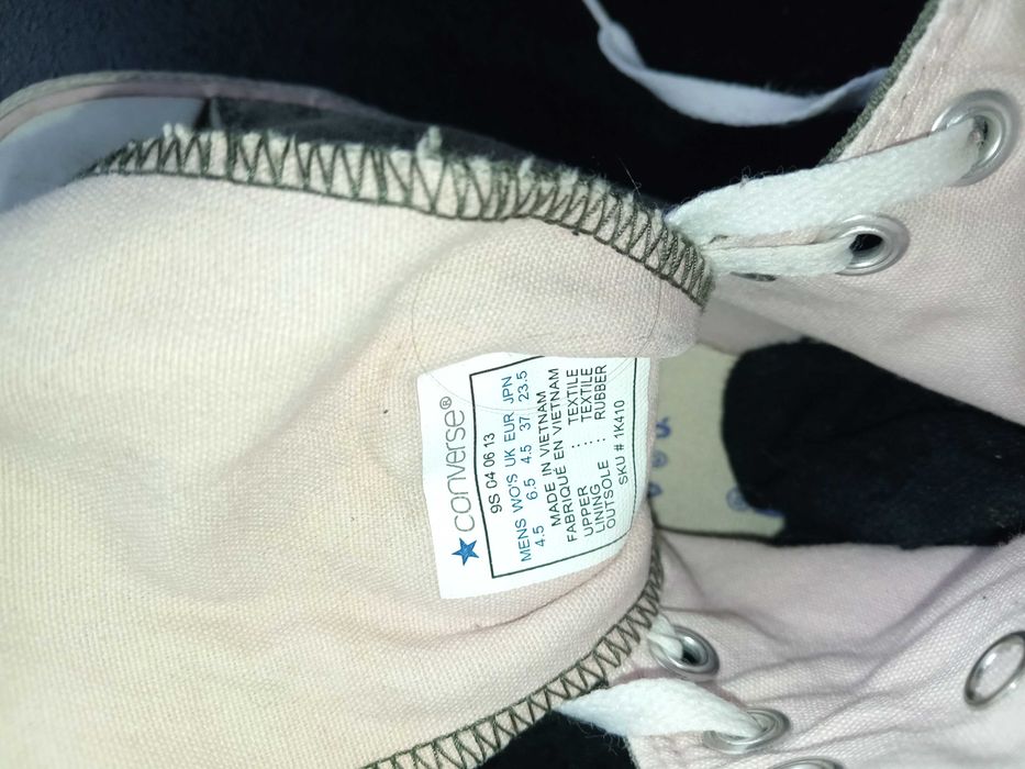 Buty Converse Rozmiar 37 khaki wysokie.