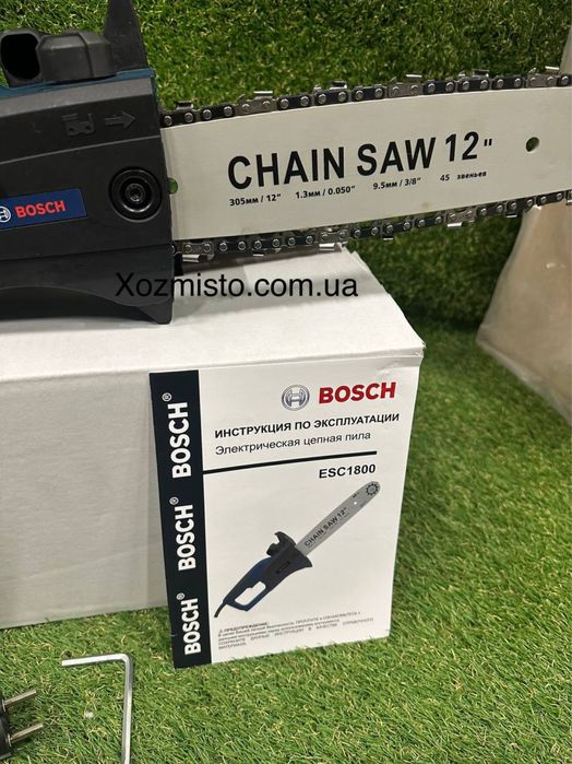 Электрическая цепная пила Bosch ESC1800 шина 30 см 1.8 кВт Электропила