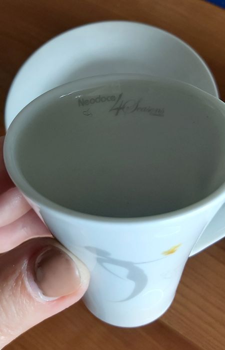 Conjunto 2 chávenas de café (porcelana)