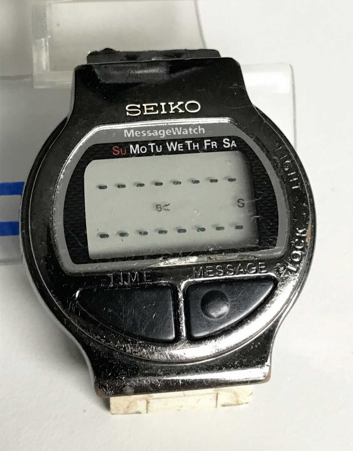 Relógio Seiko Message MA52-4A00 LCD Vintage Digital Receptor 1985