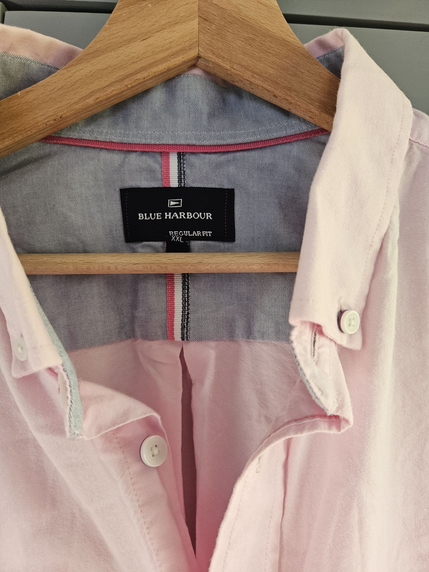 Koszula męska grubsza milutka Marks and Spencer XXL różowa