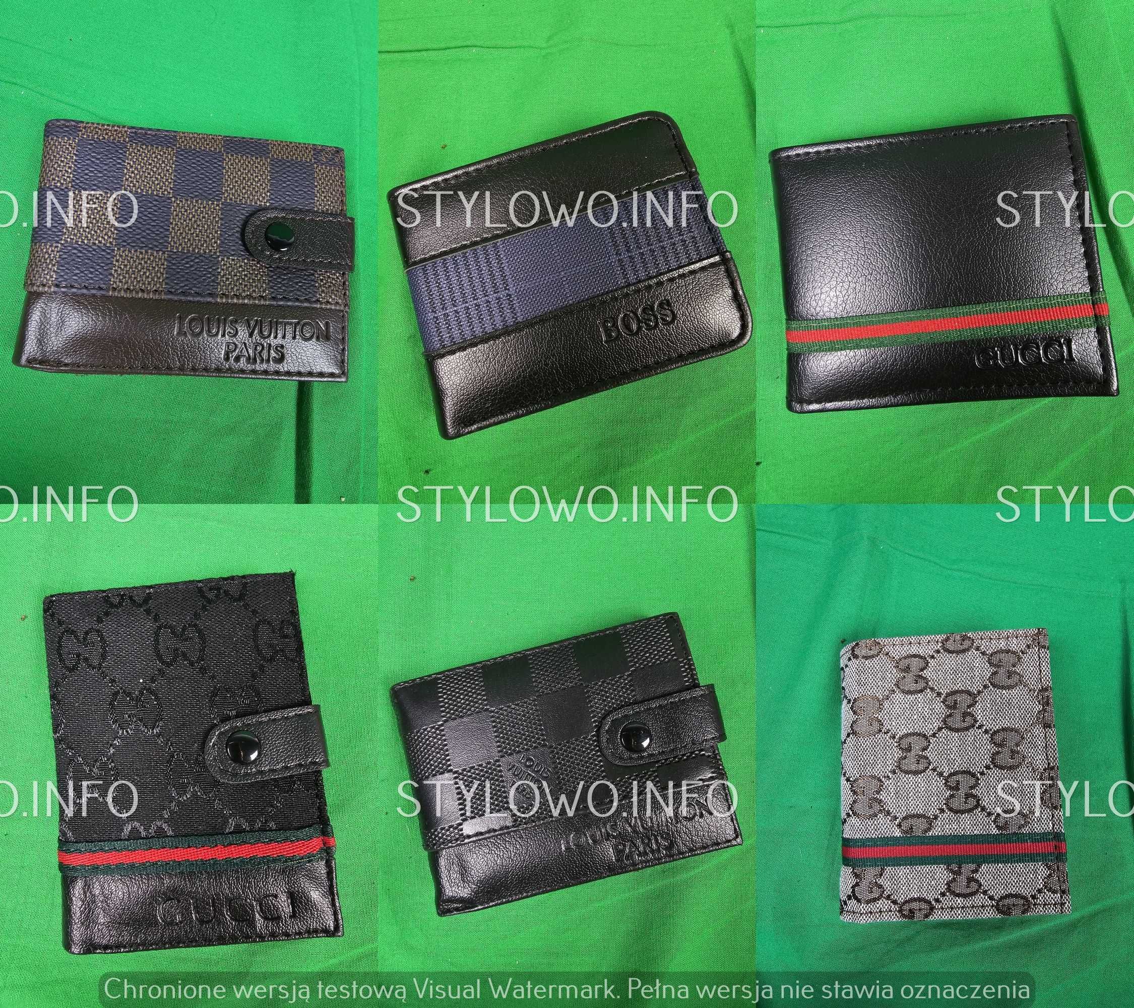 Portfele Meskie Gucci Louis vuitton portfel Hugo Boss Premium