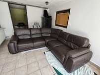 Sofa narożna imitacja skóry