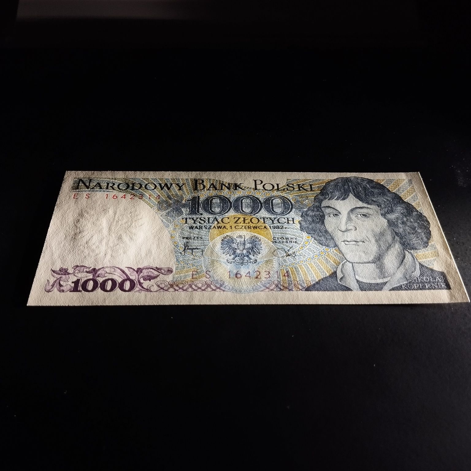 Banknot PRL 1000 zł 1 czerwca 1982 -1 seria AF (L4 Rzadka)