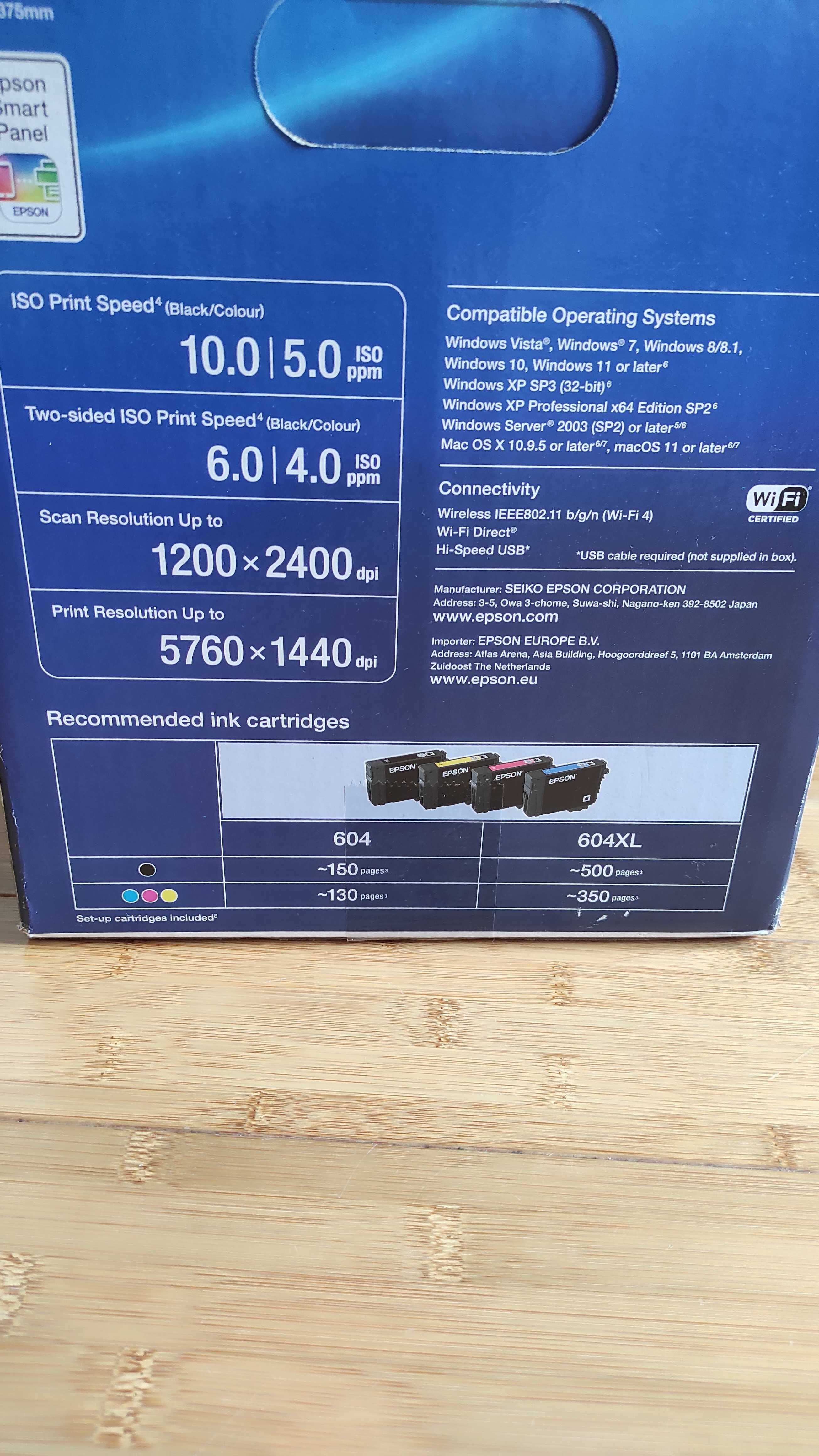 Impressora Multifunções A4 Epson Workforce 2919 DWF