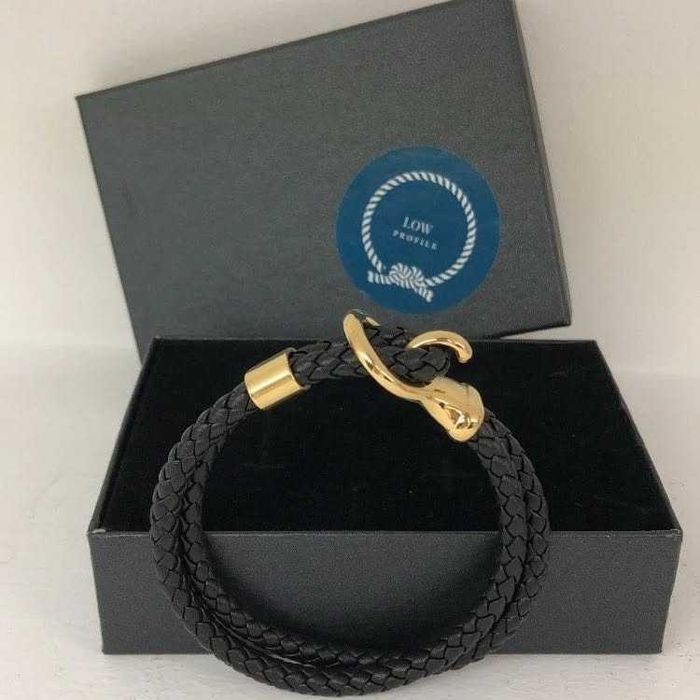 Pulseira em Aço inoxidável e Couro de qualidade