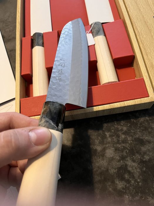 Zestaw 3 Japońskich Noży Yanagiba Deba Santoku Sekiryu