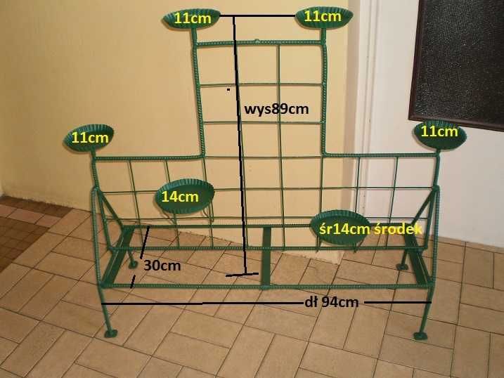 Kwietnik stojący metalowy