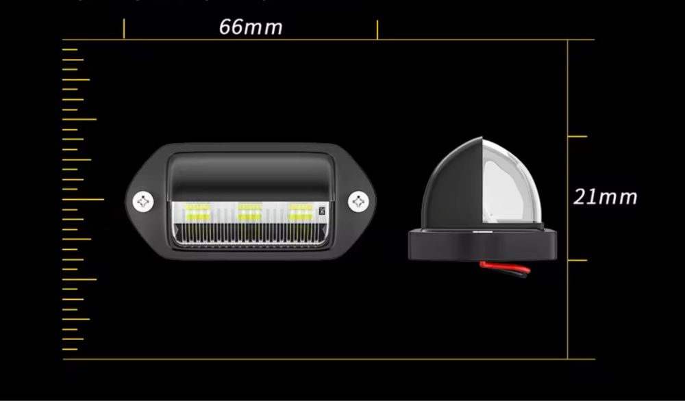 Luz matricula camiao led 12/24v