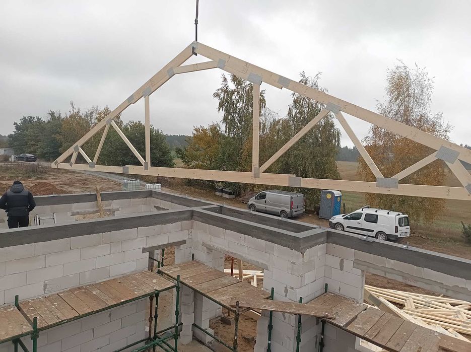 Wiązary Dachowe montaż i dystrybucja. Usługi Dekarskie , dla Ciebie.