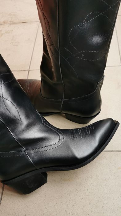 Зимові чоботи Казаки жіночі, шкіра та натуральне хутро