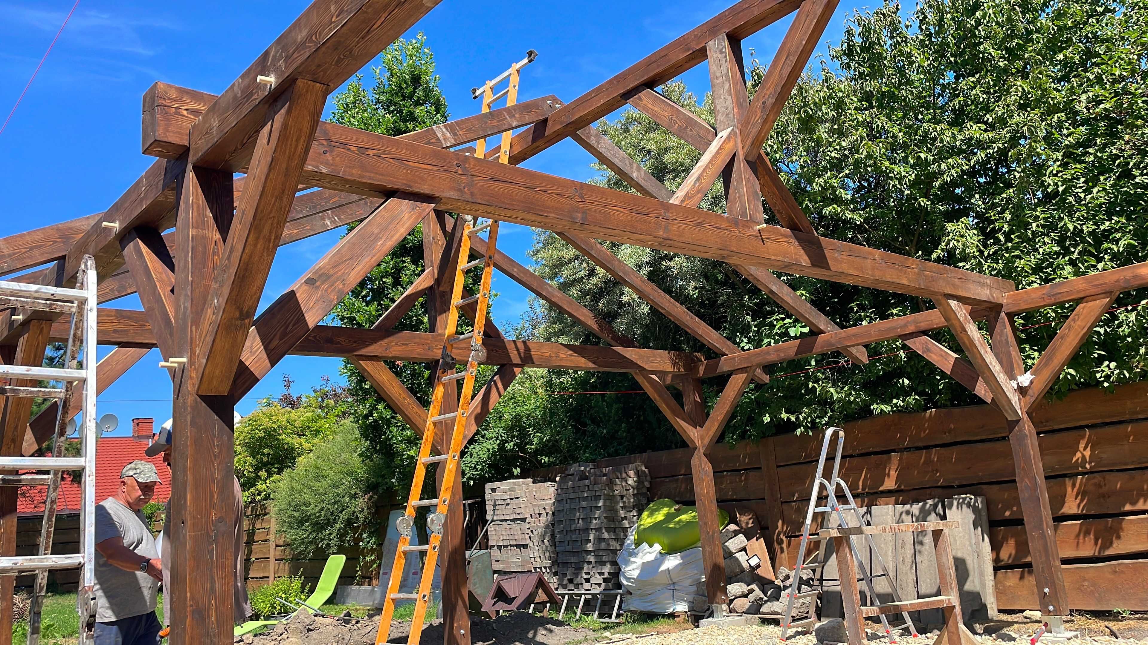 Carport Wiata garażowa na dwa samochody kompletna usługa