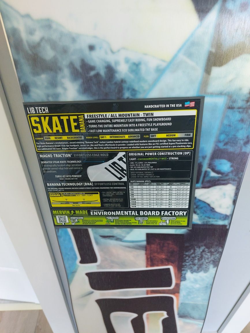 LibTech Skate Banana 159, NOWA deska snowboardowa