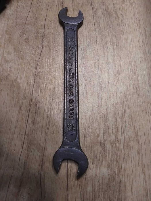 Płaski klucz 14 15 mm Zakłady Metalowe Radom od motoru stare narzędzia