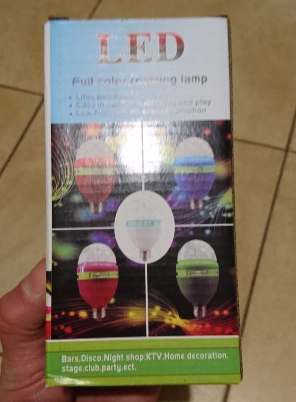 Lampka i żarówka Disco RGB