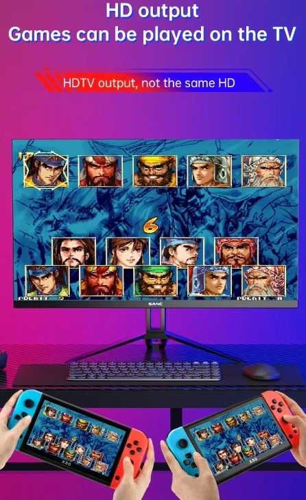 Consola Jogos portátil 7" X80 ecrã IPS HD 20.000 jogos clássicos