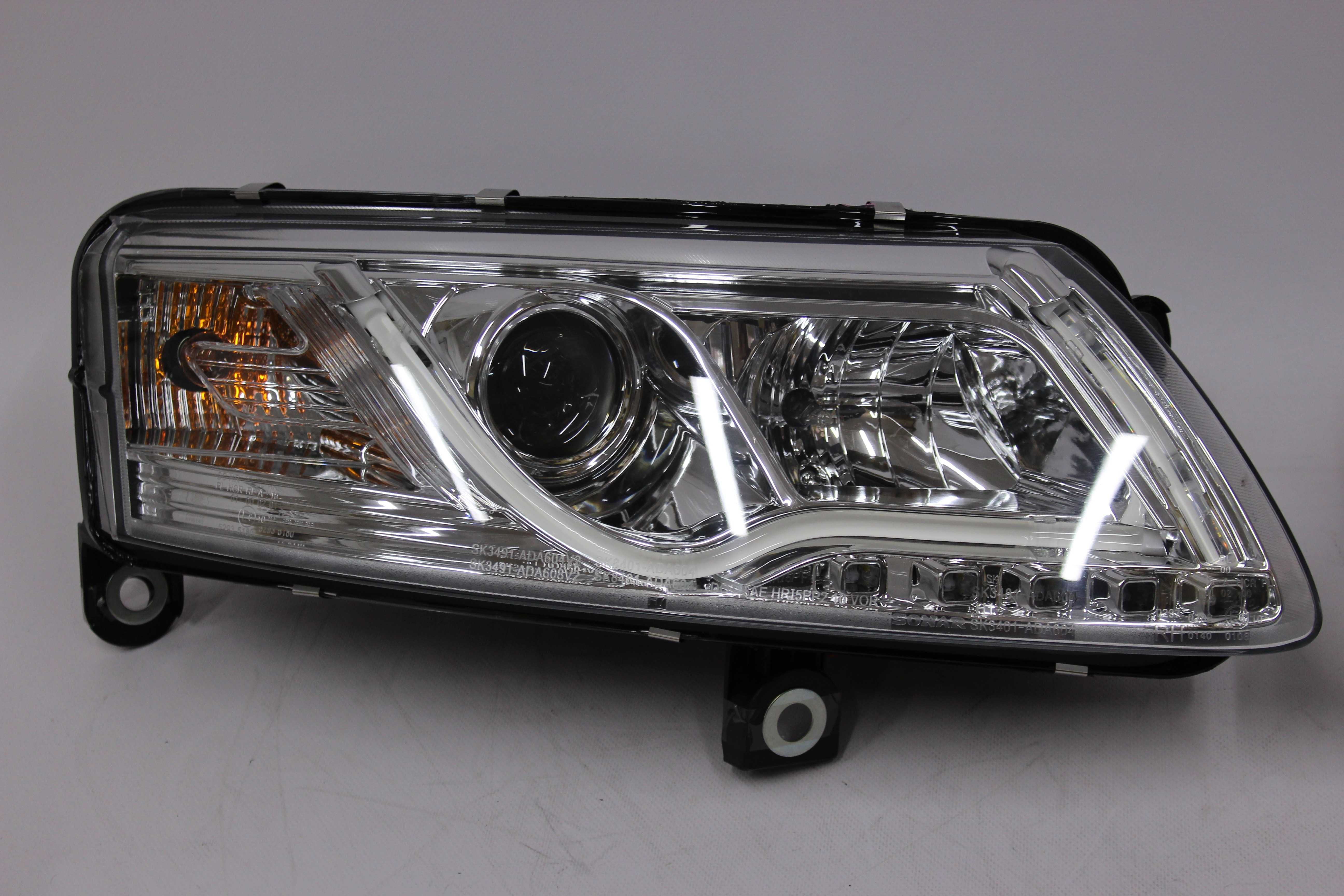 Lampy przednie przód AUDI A6 C6 04-08 XENON D2S DRL LED BAR NEON NOWE