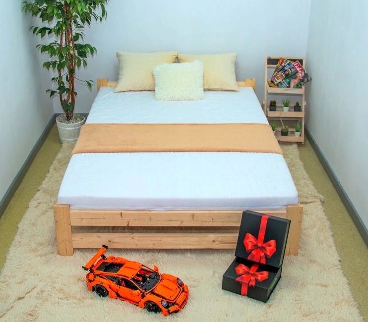 Łóżko sosnowe drewniane z materacem Producent Wysyłka PL