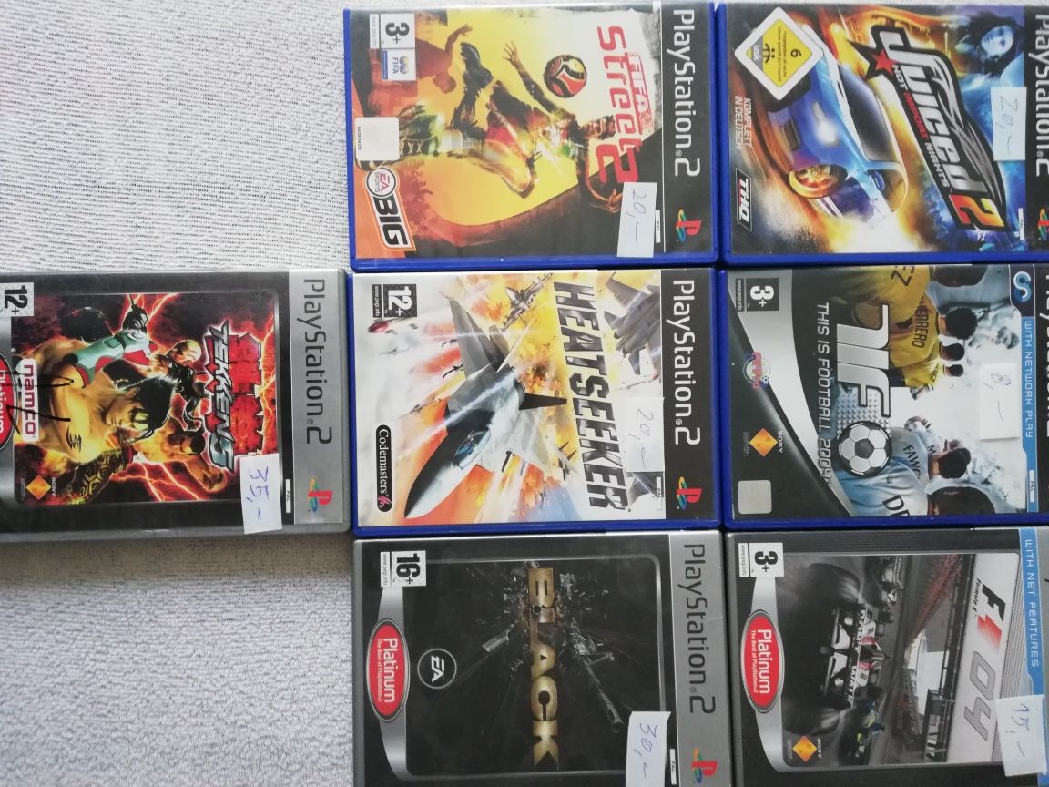 Gry na PS2 ceny na pudelkach