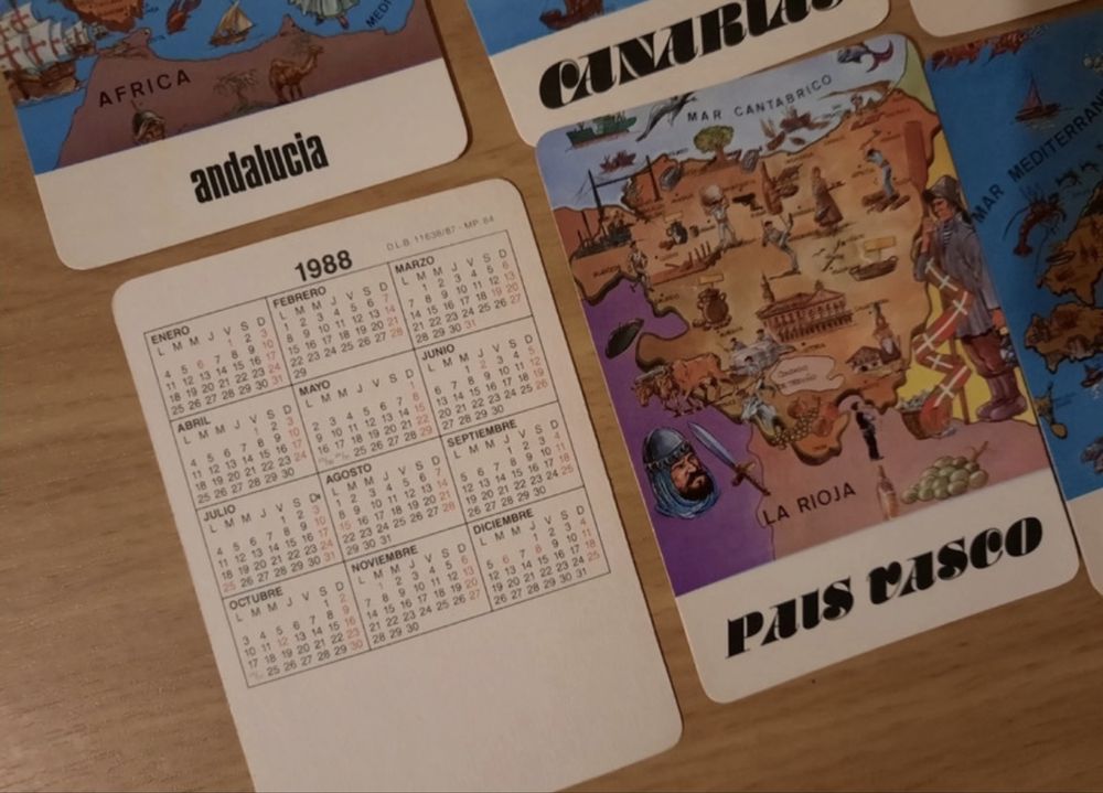 Calendários de bolso Espanha