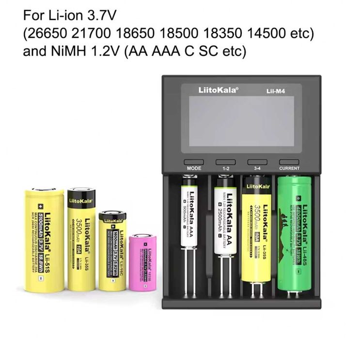 LiitoKala Lii M4 зарядка 18650 litokala AA AAA LIFEPO4 LIMH літокала