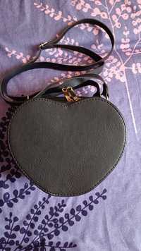 Сумочка сердечко сумка чорна